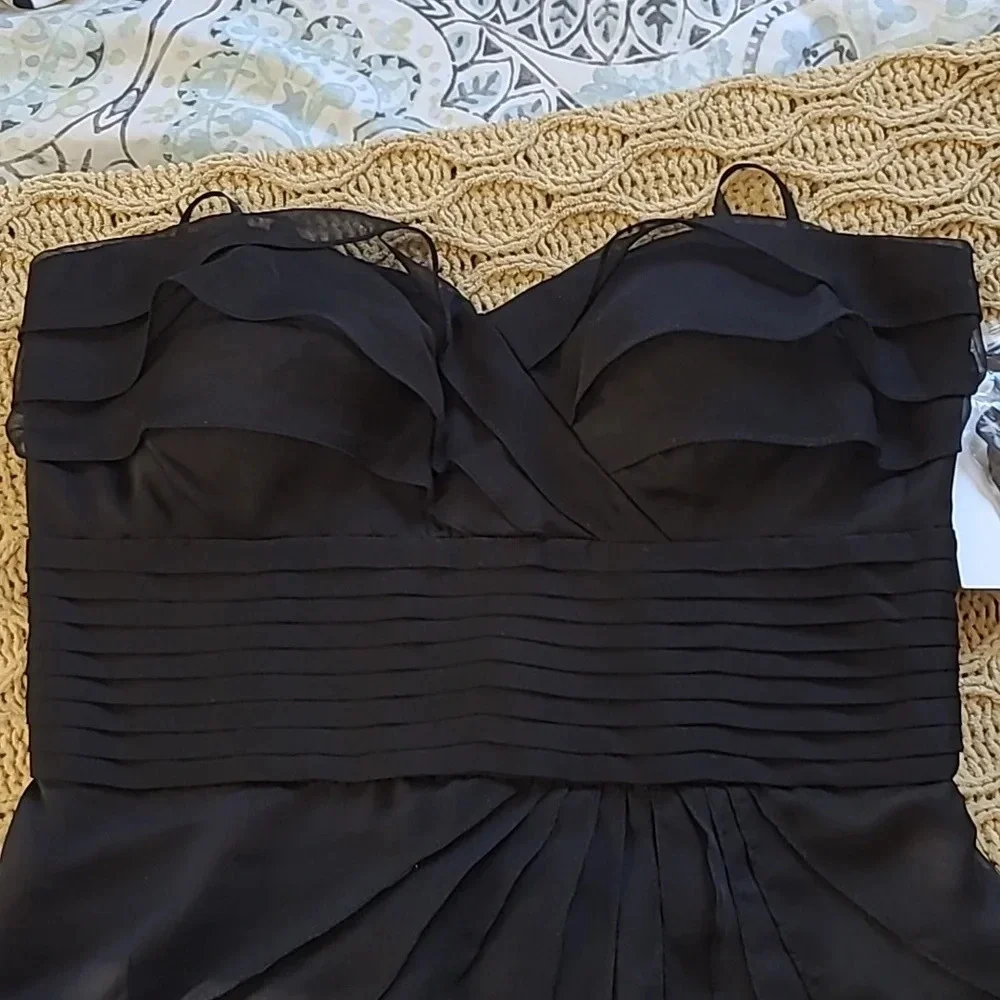 Adrianna Papell Evening Strapless Tiered Cocktail Dress - Size 6 - Picture 5 of 11
